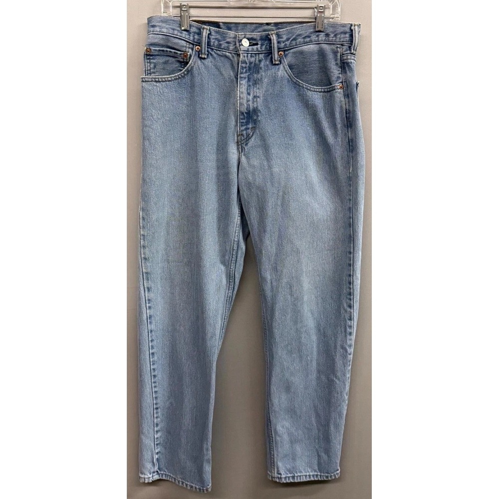 Levi's 550 Jeans Men 33x32 Blue Light Wash Denim Cotton Straight Leg Relaxed Fit